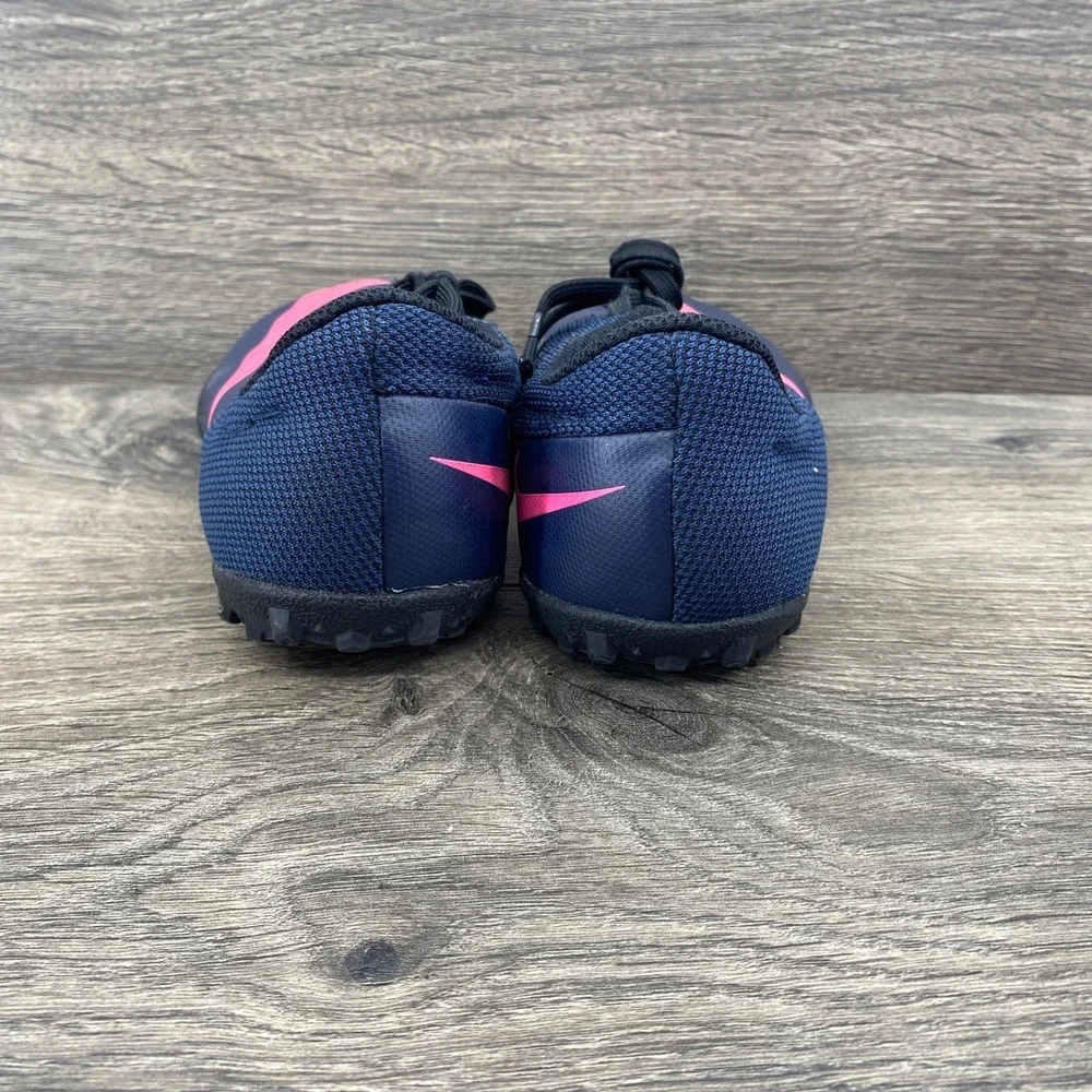 Nike Hypervenom Phade II TF Soccer Cleats Kids 1.5Y Navy Pink 725239-446